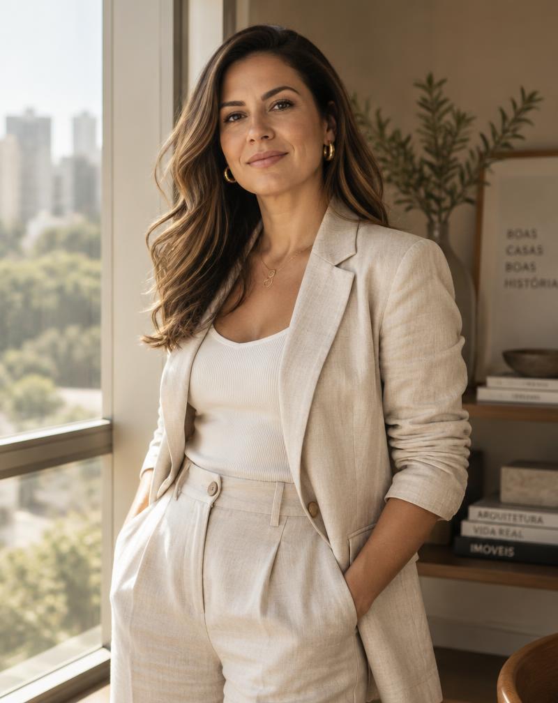 Carolina Cantusio, consultora imobiliária em São Paulo
